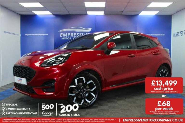 2021 21 FORD PUMA 1.0T ECOBOOST MHEV ST-LINE X SUV 5DR PETROL MANUAL EURO 6 (S/S