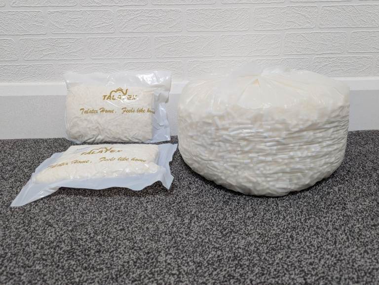 image for NEW Talatex 100% Organic Natural Adjustable Latex Pillow Pellets Extra Fill - (1kg Bag)