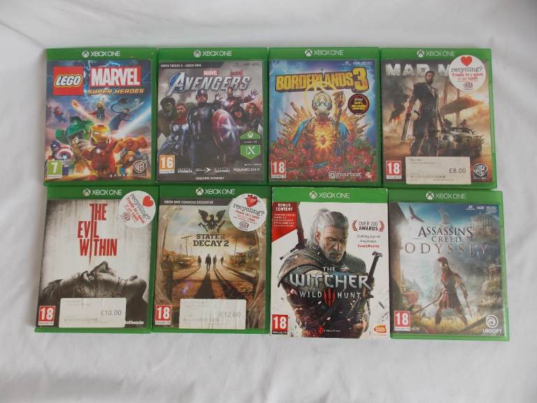 8 x XBOX ONE Game Bundle Lego Marvel Avengers Assassins Creed Borderlands 3