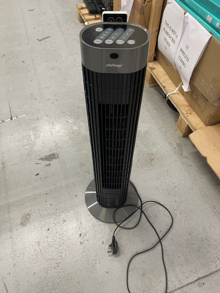 Challenge Tower Fan with Remote – Good Working Condition
