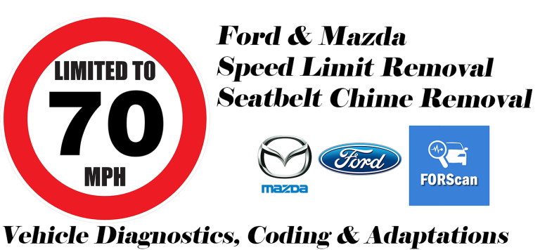 Ford & Mazda Speed Limit Seatbelt Chime Removal 
