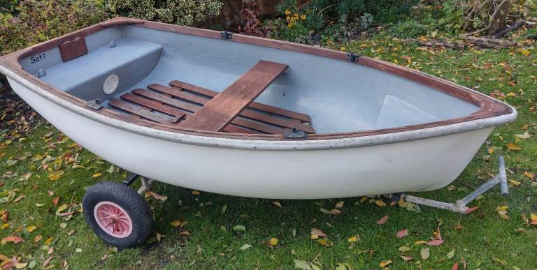 8ft fibreglass dinghy / rowing boat / tender, £300.00 for Sale