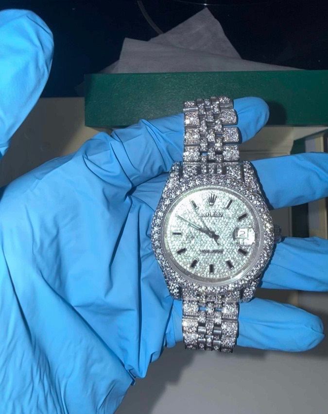 Rolex Datejust 36mm 16234 – Silver Dial, Diamond Bezel, Box & Papers