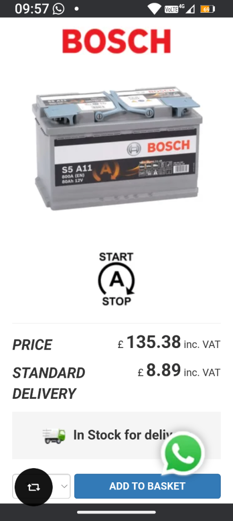 Bosh battery 