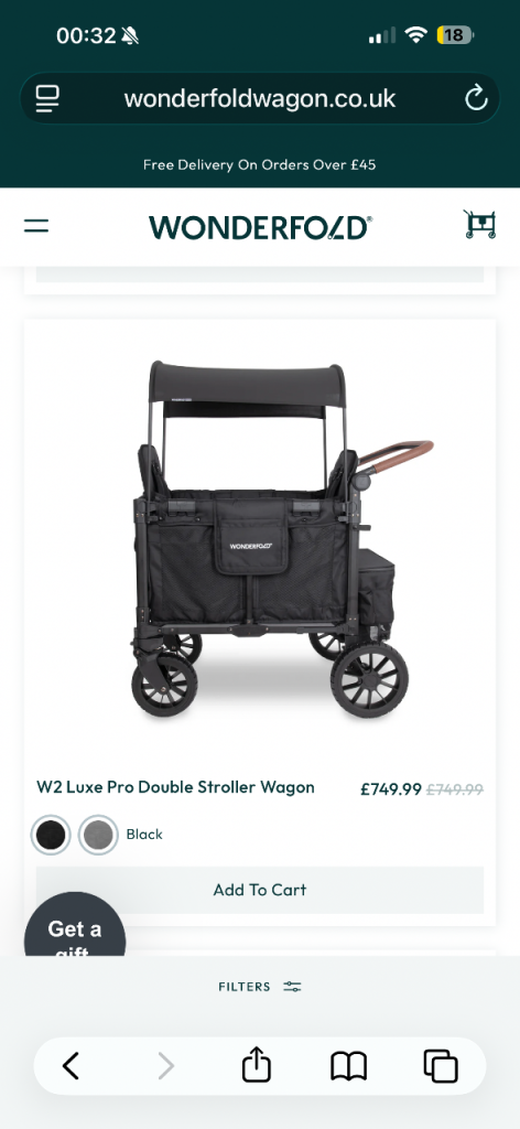Wonderfold luxe w2 black 