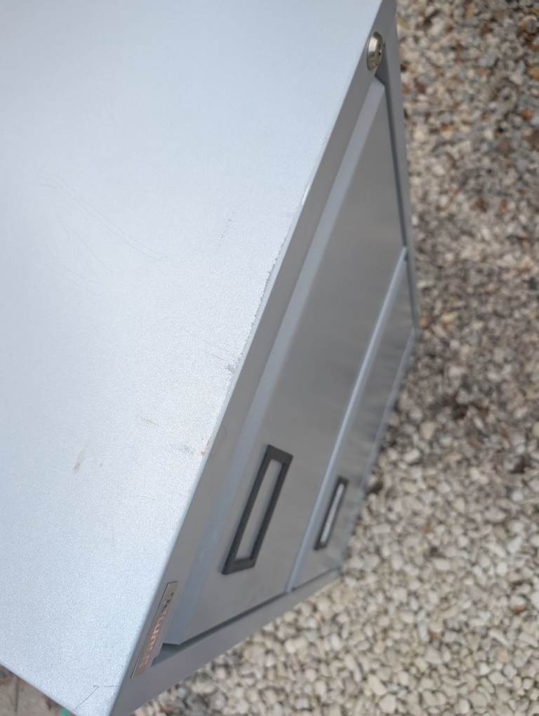 Grey Metal Filing Cabinet with Drawers – Good Condition
