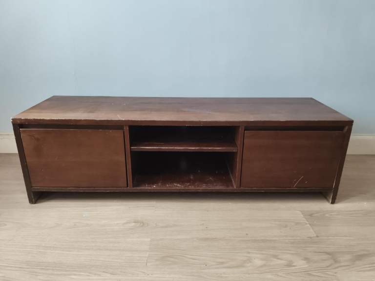 *FREE* Large Dark Wood TV Stand / Media Unit – 150cm Wide