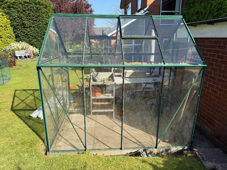 Large glass greenhouse