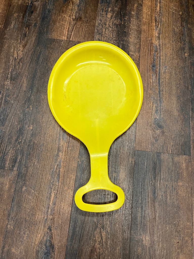 Yellow Plastic Snow Slider Sled