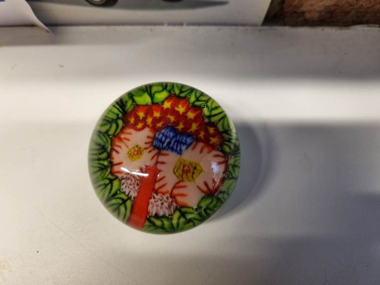 Small glass paperweight. 