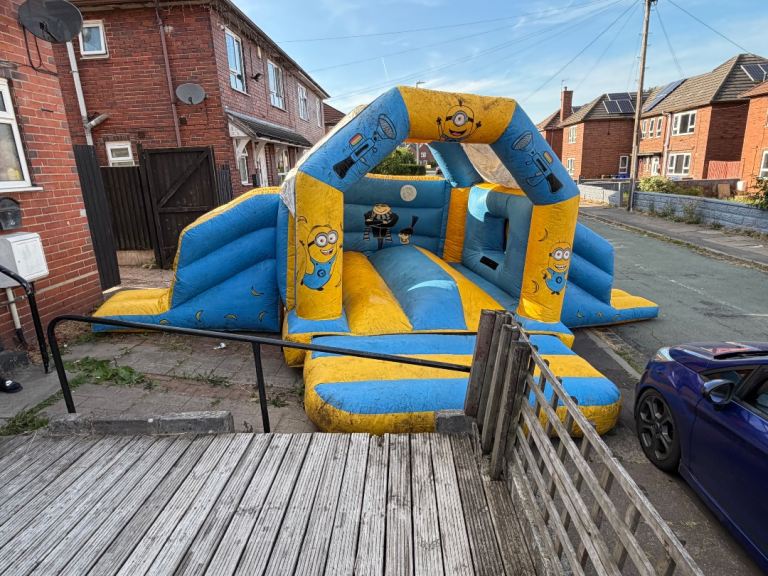 Minions bouncy castle with 2 slides
