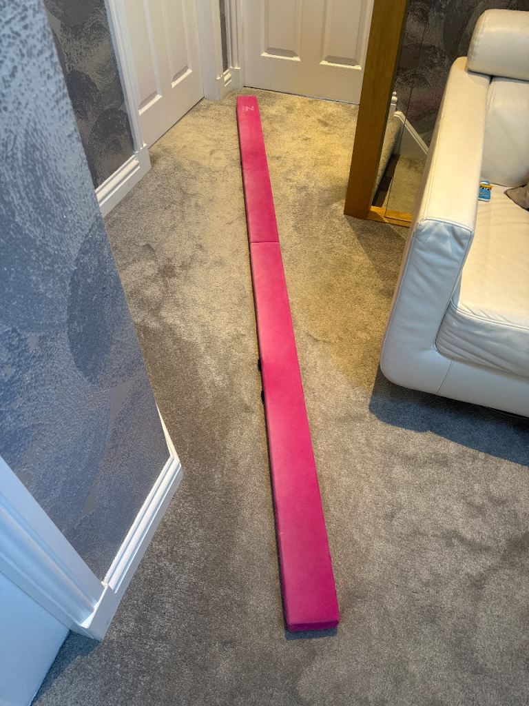 Pink Gymnastics Balance Beam - Good Condition, Folding