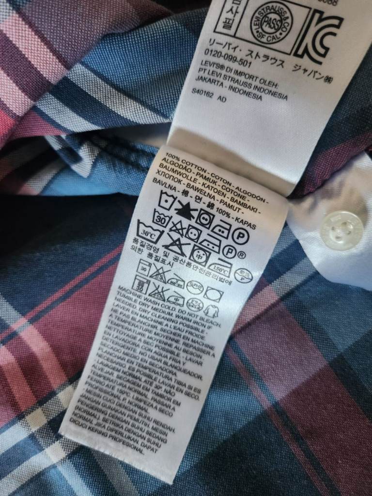 Levis Western Shirt Medium Slim