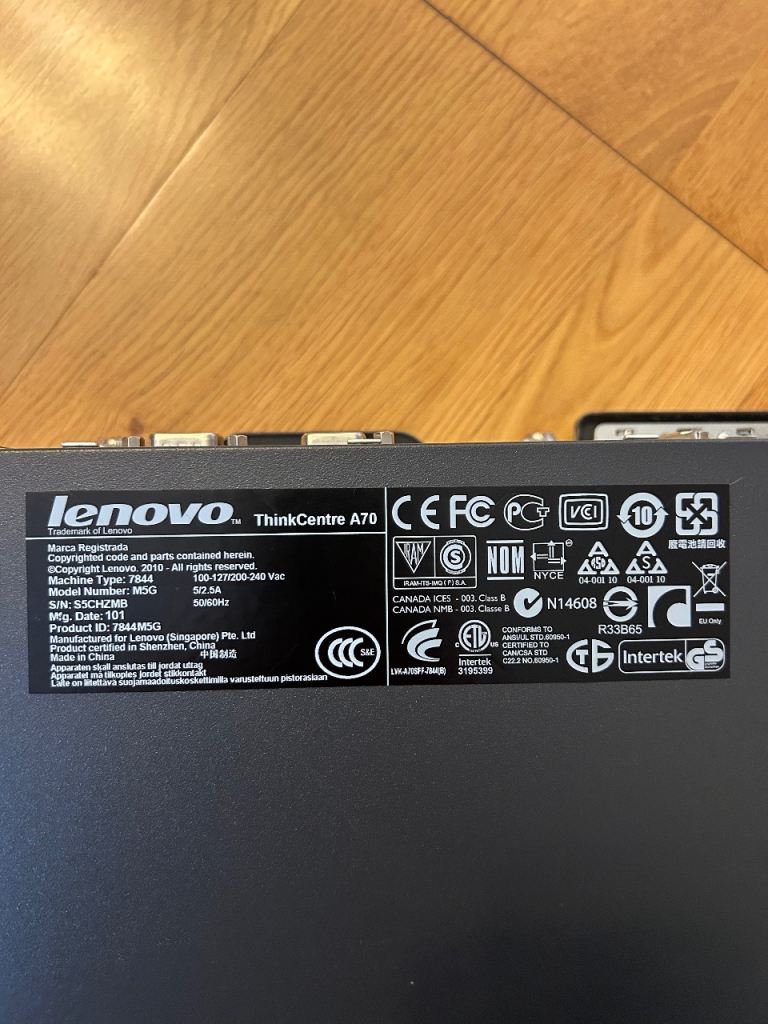 Lenovo ThinkCentre A70 