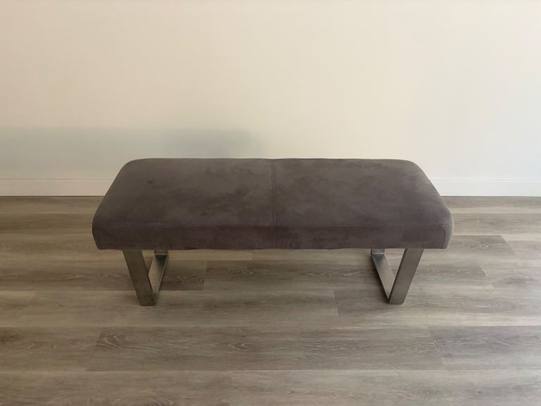 Grey dining bench