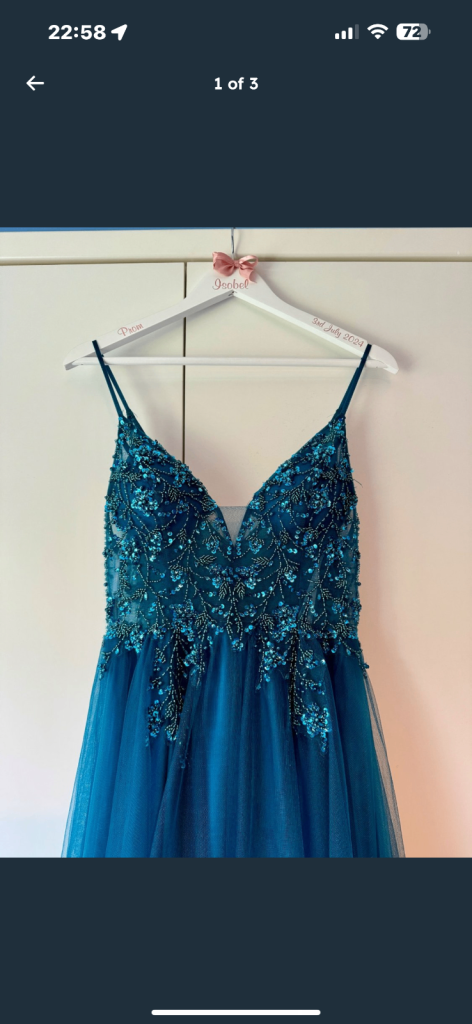 image for Denver prom dress in teal size 8