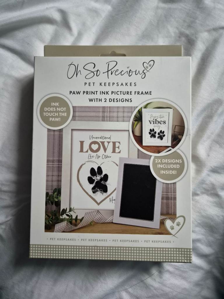Paw Print Ink Picture Frame with 2 Designs