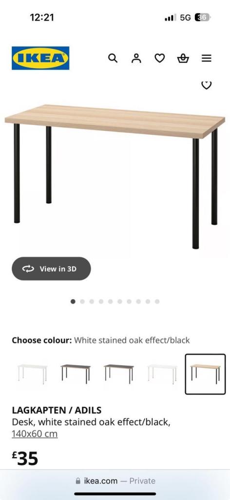 Ikea desk 140*60cm