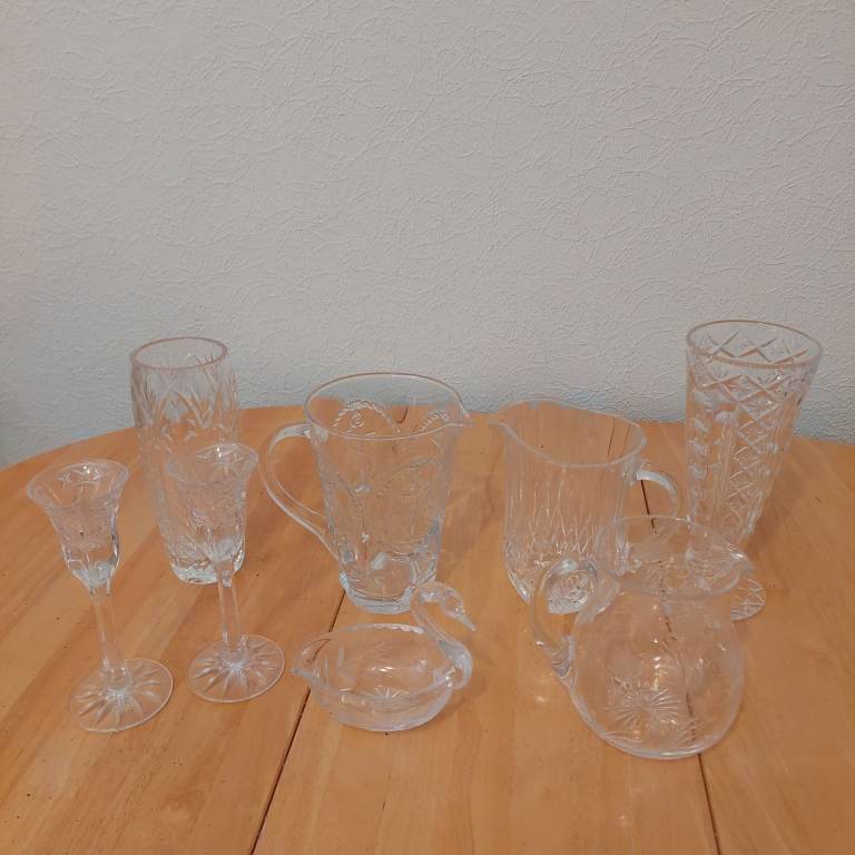 Crystal Jugs, vases, candlesticks and dishes - excellent condition
