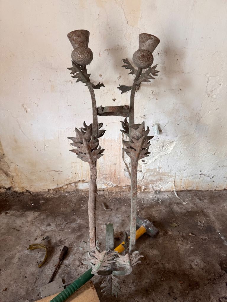     Hand Forged Thistle Gate Finial – Architectural Salvage