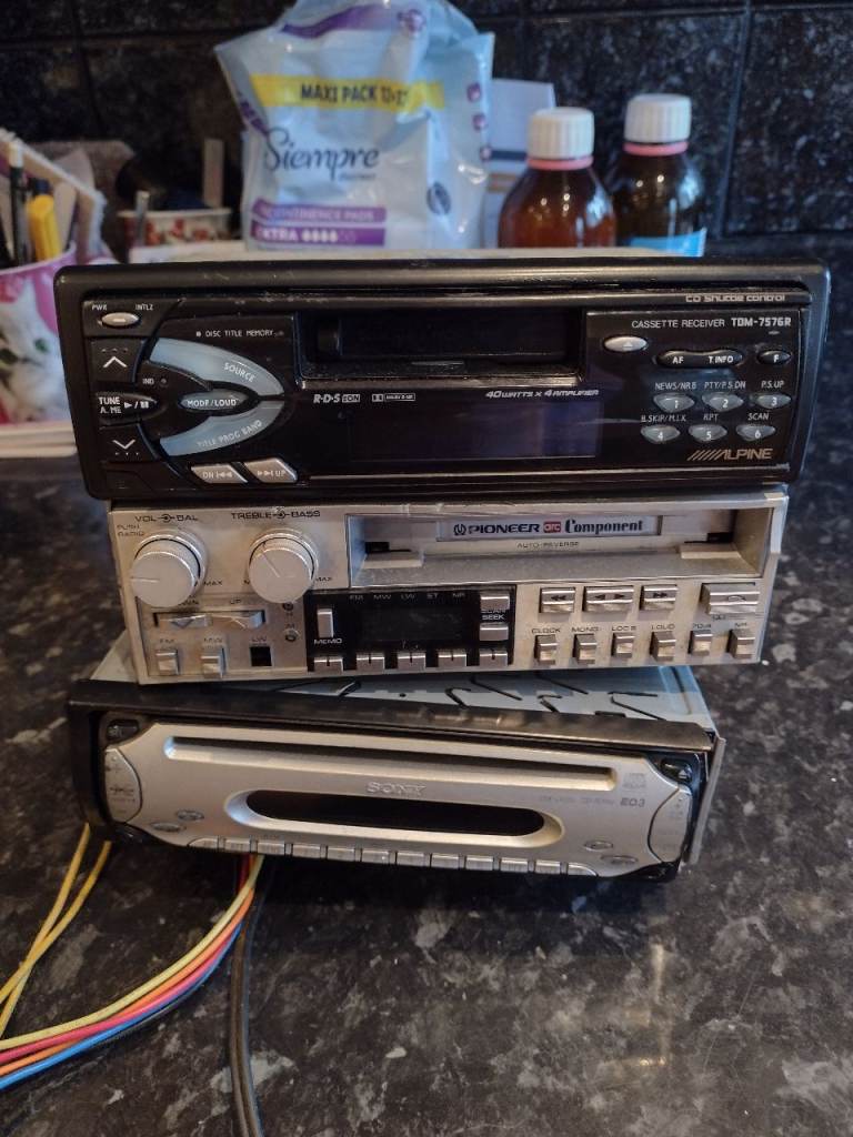 image for  3 car stereos  Sony CDX L480X - Pioneer KEX 73 -Alpine TDM 7576M £40