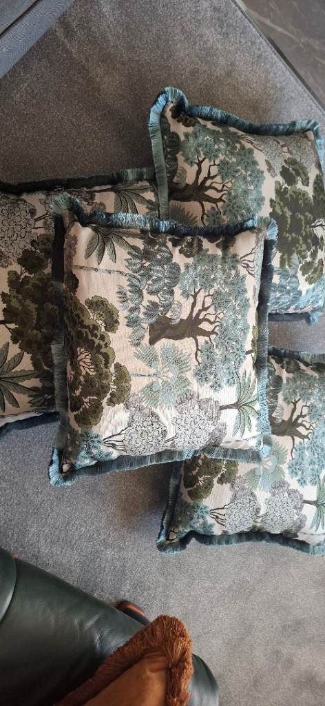 Set of 4 Large sofa cushions.