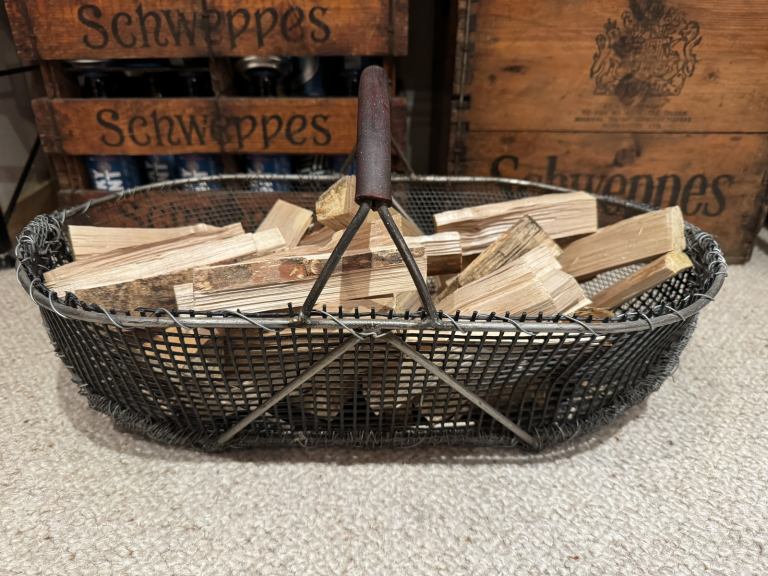 Vintage Mesh/Wire Kindling/Veg etc. Basket