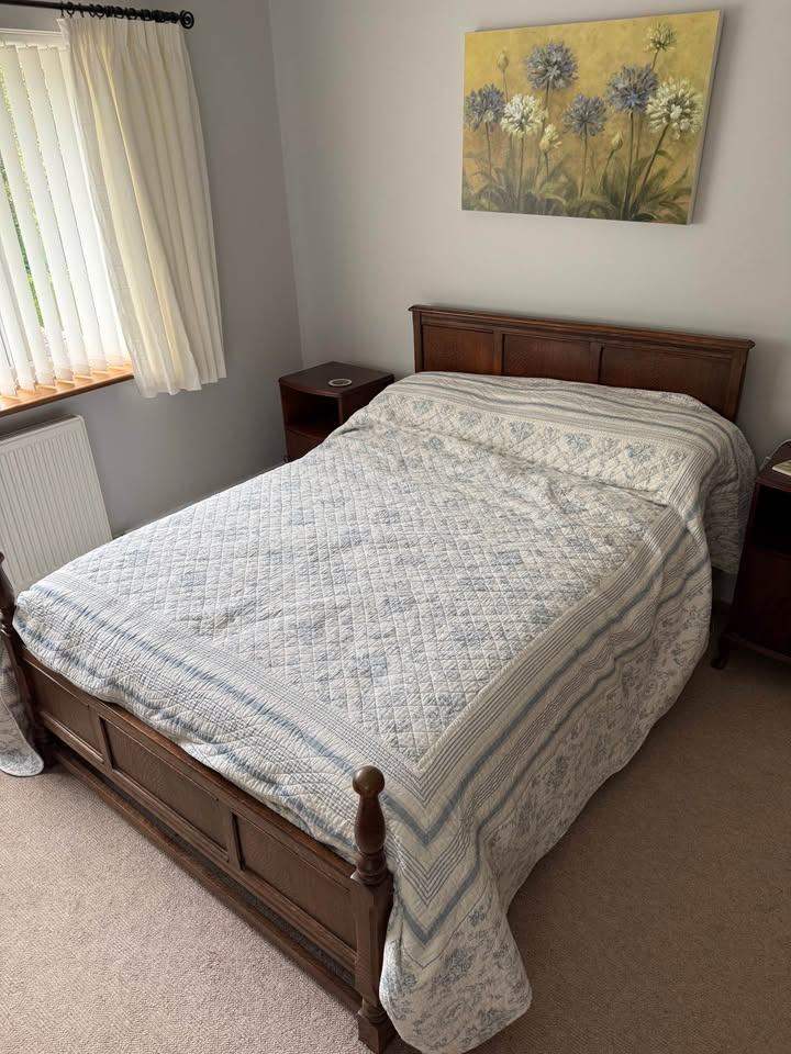 Vintage Wooden Bed Frame / Double Bed