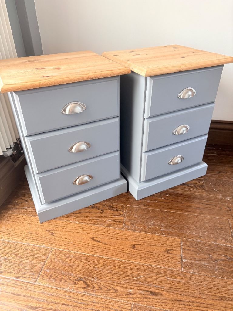 Pair of beautiful solid wood bedside cabinets