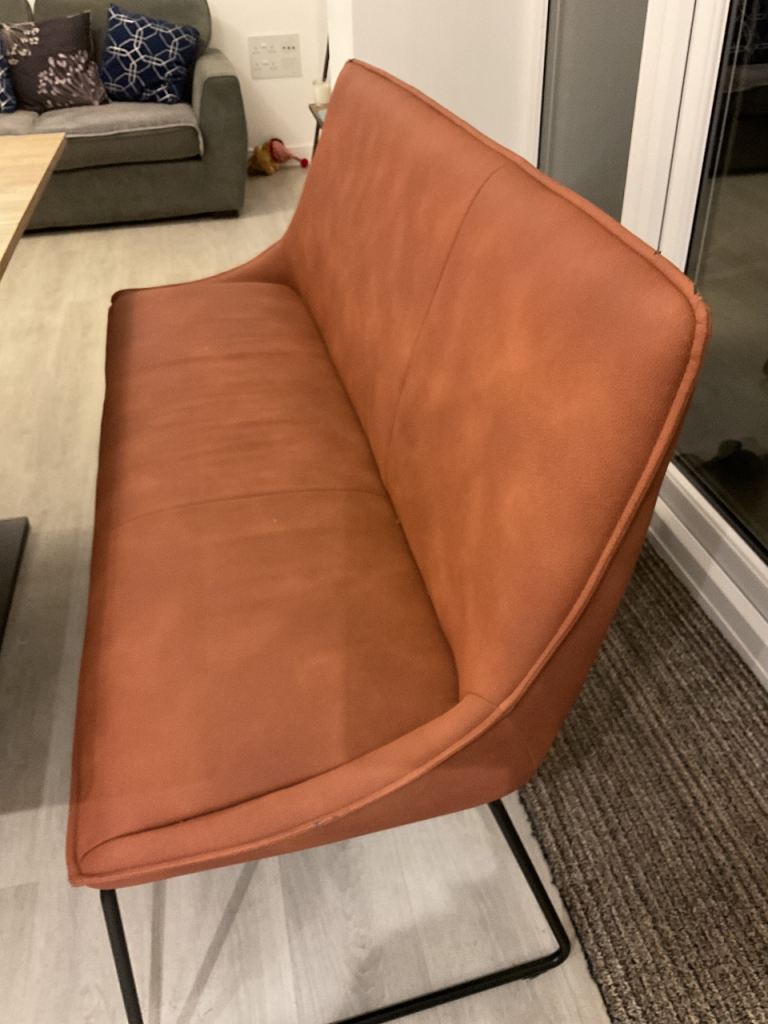 Modern Brown Fabric Dining Bench’s (2) Average condition 