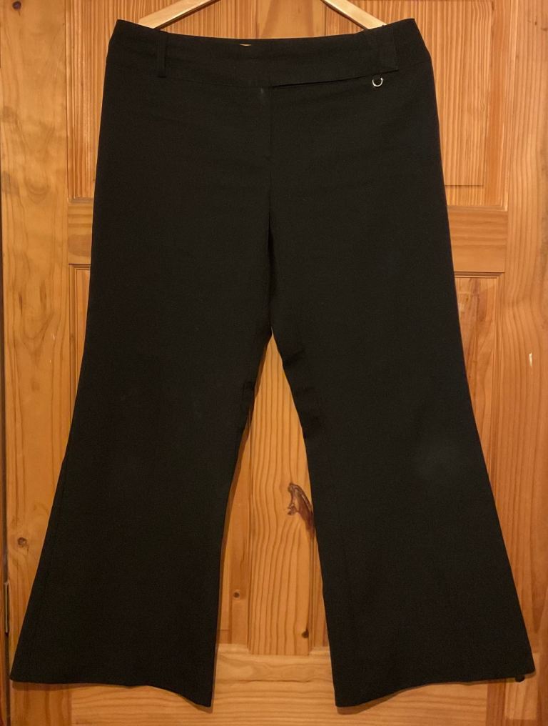 Womens Ladies Internacionale Black Dress Work Trousers - Size 14