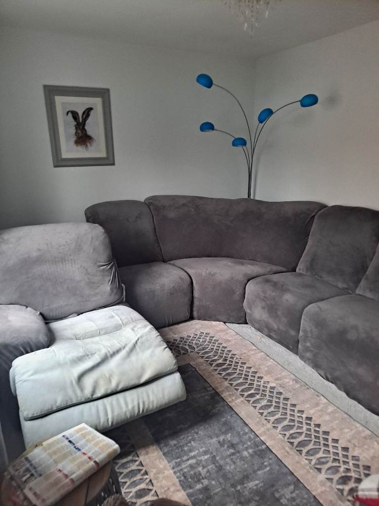 Corner sofa 2 recliners