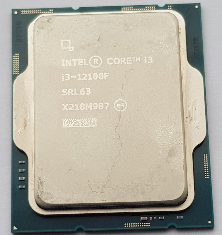 CPU Intel i3 12100F 4c/8t 3.30 - 4.30 GHz Box Used