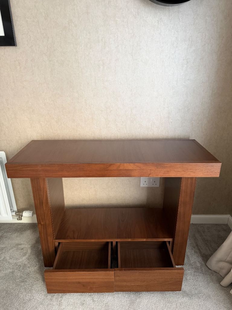 Walnut console table 