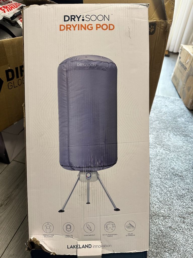 lakeland electric dry soon heated airer drying pod 