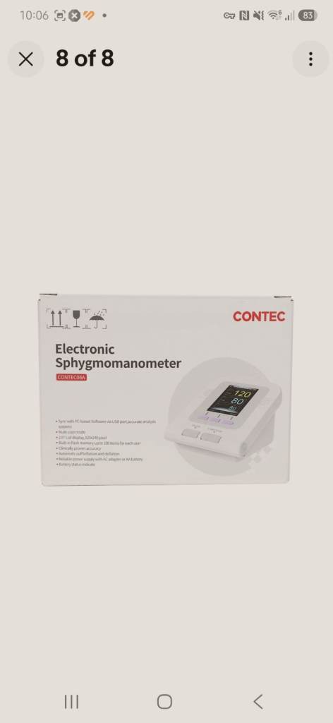 CONTEC Electronic Sphygmomanometer – Brand New Blood Pressure Monitor