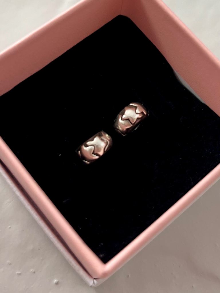 Two Pandora Charms with Star Design - Silver Coloured Metal