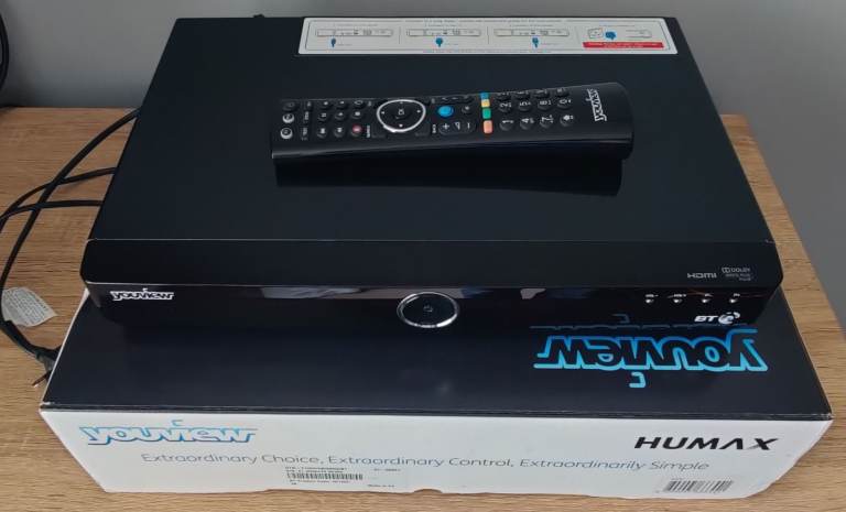 Youview Humax Live TV Recorder with on-demand catch up apps