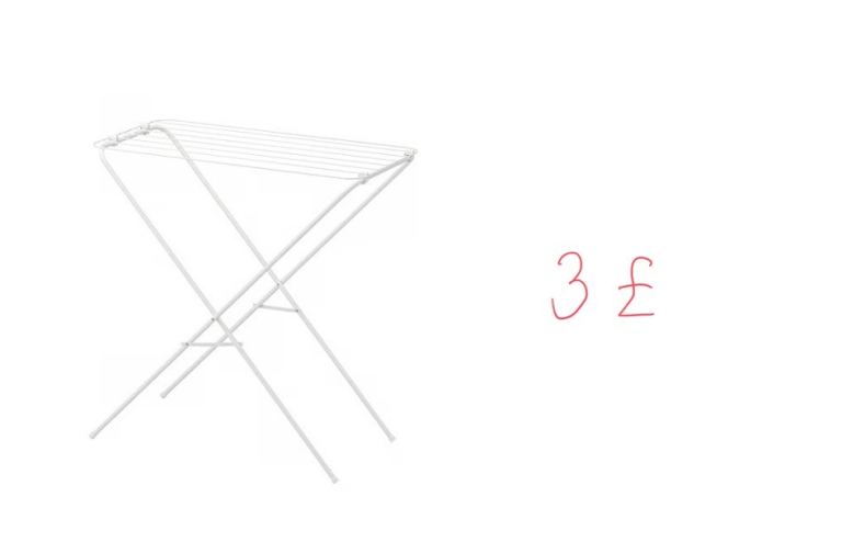 White Clothes Airer / Drying Rack – Good Condition