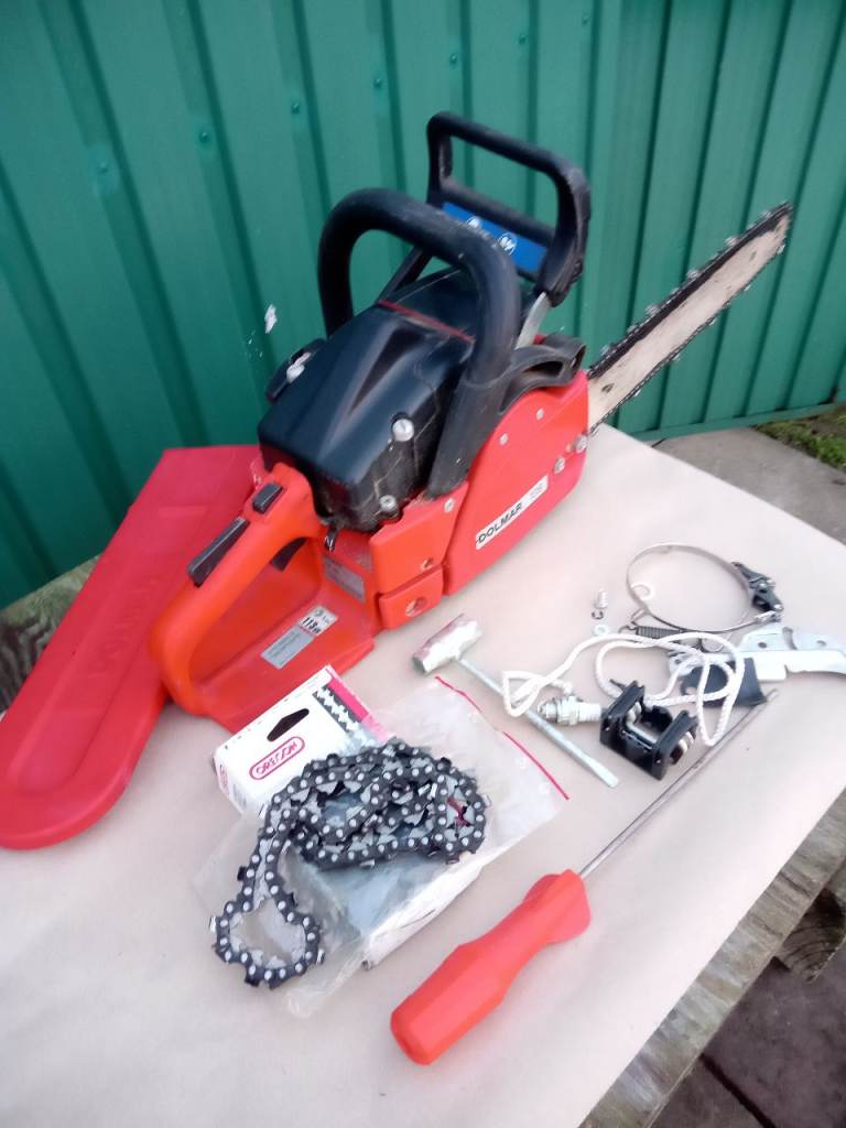 Chainsaw Dolmar 109 for DIY Repair or Spares, Oil/Fuel Canister, Parts and Accessories