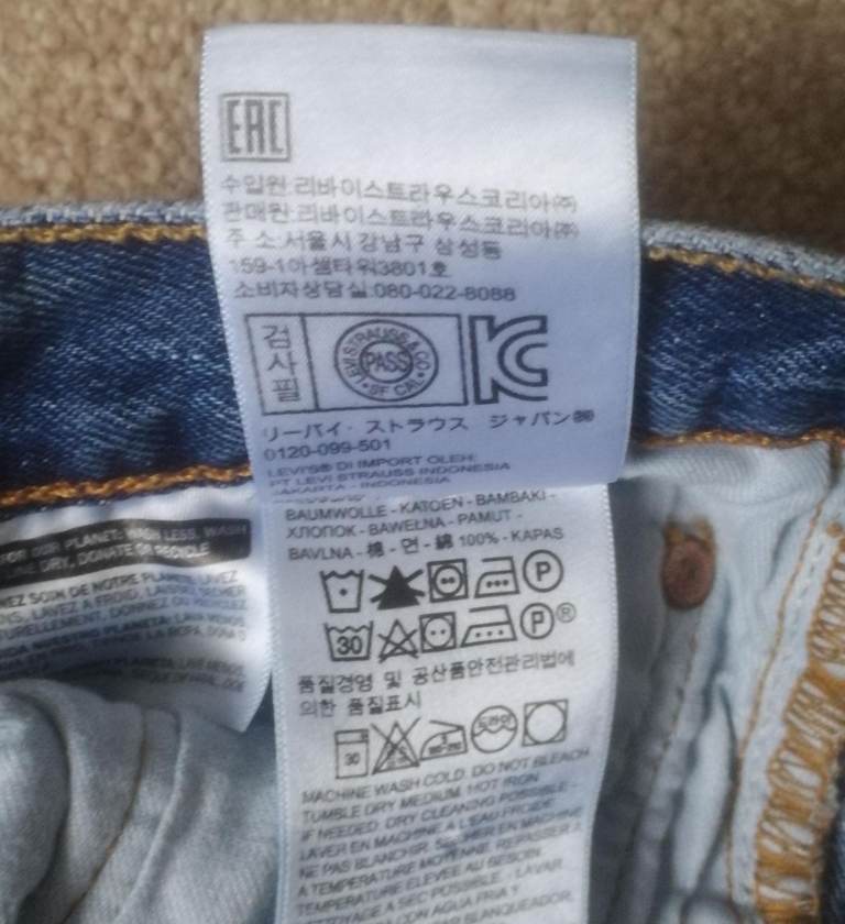 Men's Levi's Levi 501 Blue Jeans Straight Leg W30" L28"