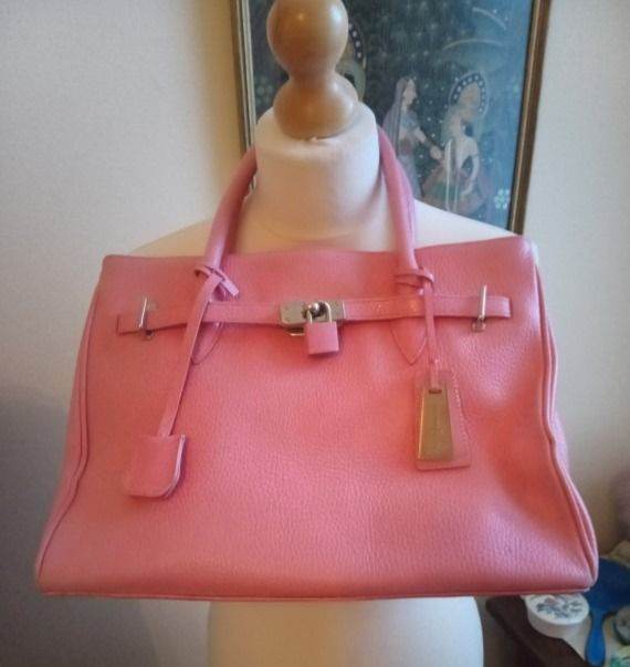 Jasper Conrad Pink Leather Designer Bag 