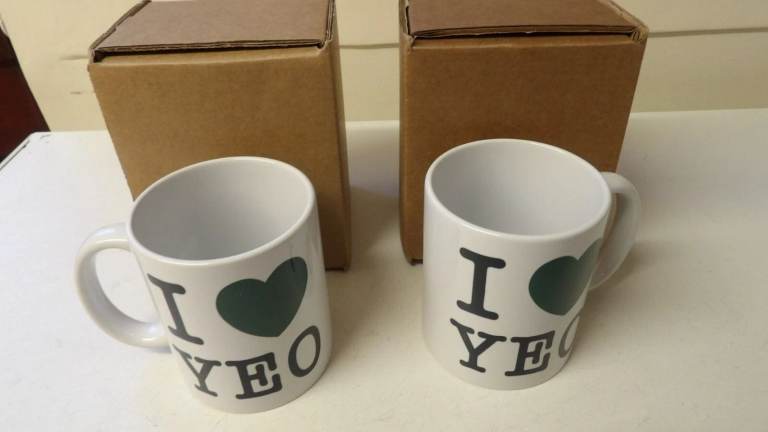 Limited Edition Yeo Valley 'I Love Yeo' Mugs x 2 BNIB, Brand New, Boxed