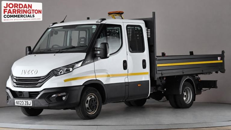 2023 IVECO DAILY RWD DRW DOUBLE / CREW CAB STRONG STEEL BODY TIPPER WITH AIR-CON