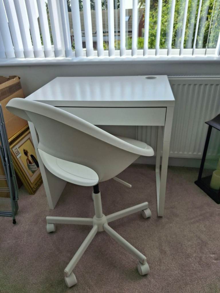 White IKEA Desk & Chair