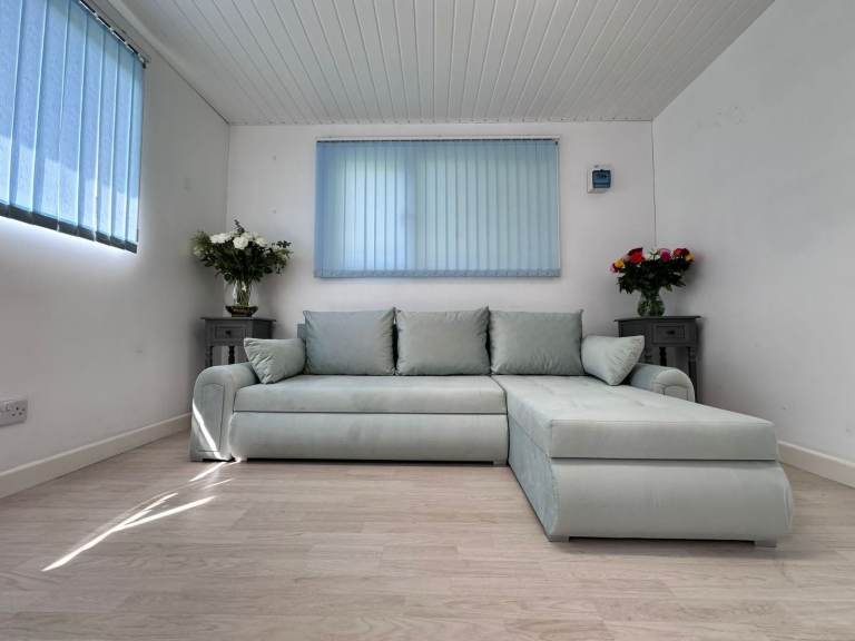 Corner Storage Sofa Bed ~ Grey L Shape Sofa Bed Fast Delivery