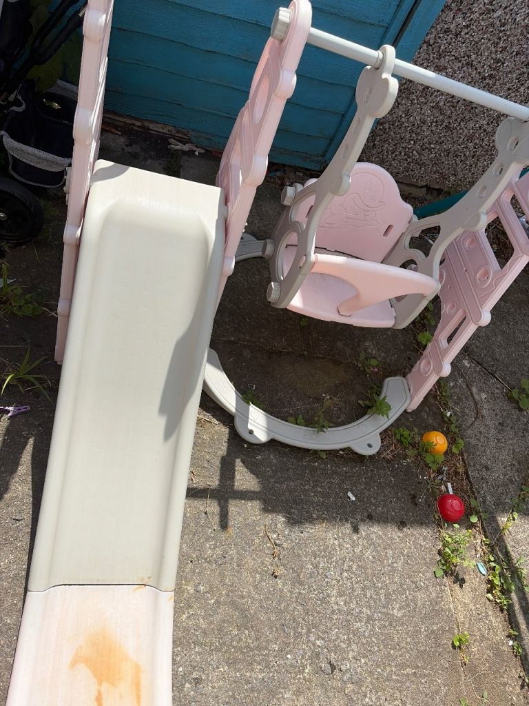 Baby swing slide set