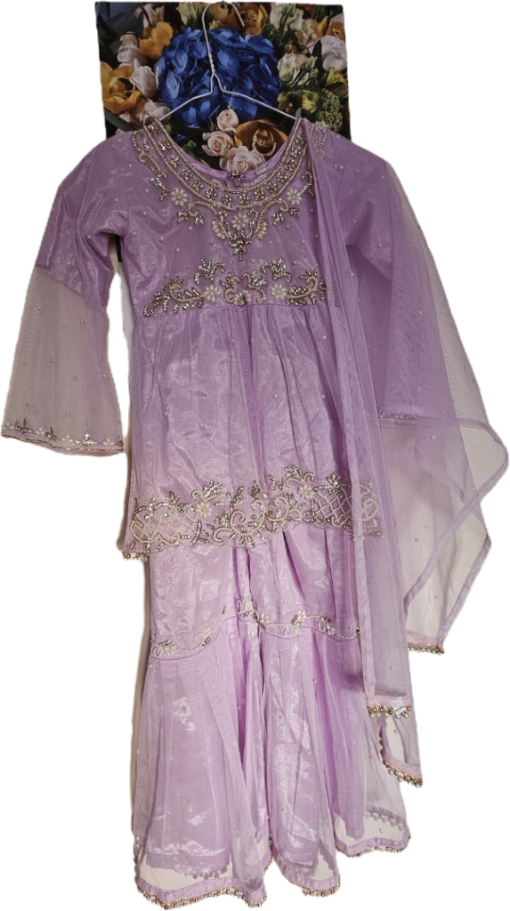 Girls Lilac Party Outfit with Embroidery – Size 24