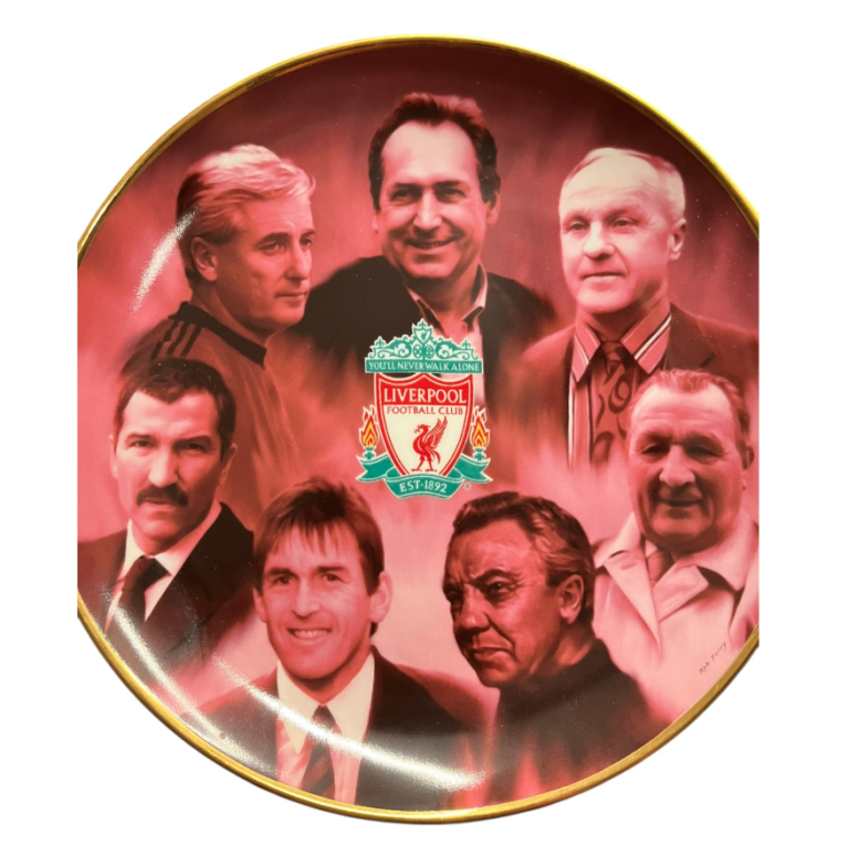 Pre-owned Liverpool FC “The Managers” Porcelain Plate – Collectible Memorabilia