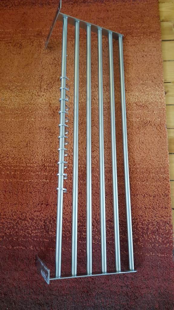 IKEA Grundtai  stainless steel pot shelf with  10 x S hooks